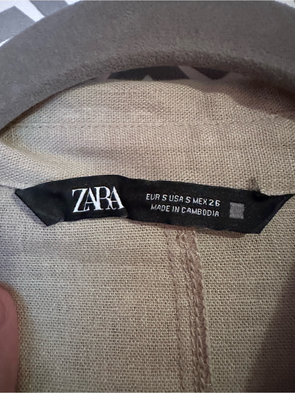 Zara | Linen Blend Midi Dress, Small - Picture 7 of 8